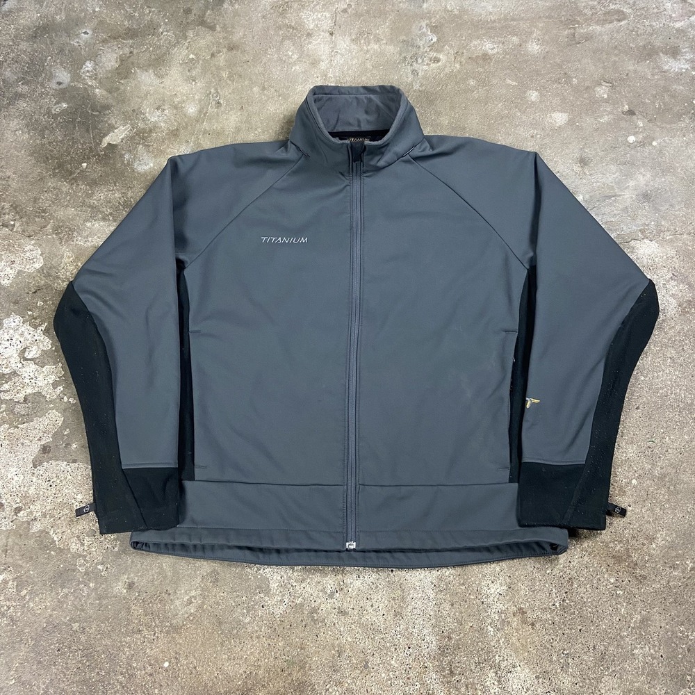 Columbia Sportswear Titanium Softshell Jacket Size XL Gray Mock Neck Full Zip